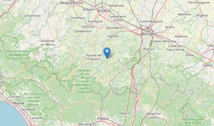 Terremoto, scossa di magnitudo 3.3 tra Modena e Bologna