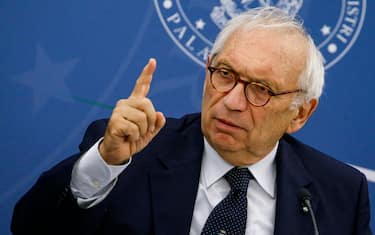 Education Minister Patrizio Bianchi during a press conference at the end of a Cabinet meeting that addressed rules for the use of Green Pass against the spread of Covid-19, Rome 2 September, 2021. ANSA/FABIO FRUSTACI/POOL