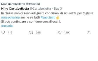 Un tweet sulla scuola di Nino Cartabellotta