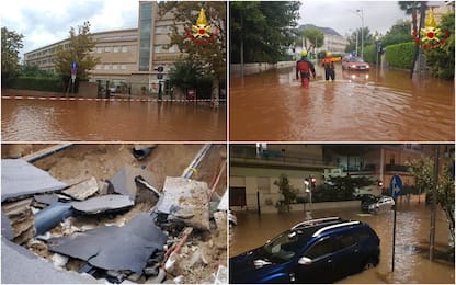 Maltempo a Palermo, strade allagate e auto bloccate. FOTO