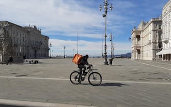 Piazza Unita' d'Italia a Trieste. ANSA
