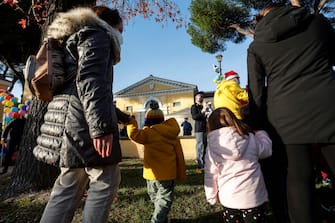 A moment at hub of Lazzaro Spallanzani hospital during the start of the Covid-19 vaccination campaign for children between 5 and 11 years of age, in Rome, Italy, 15 December 2021. ANSA/GIUSEPPE LAMI 