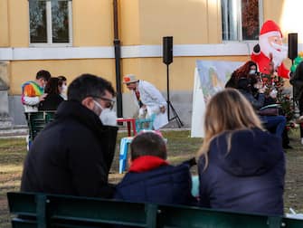 A moment at hub of Lazzaro Spallanzani hospital during the start of the Covid-19 vaccination campaign for children between 5 and 11 years of age, in Rome, Italy, 15 December 2021. ANSA/GIUSEPPE LAMI 