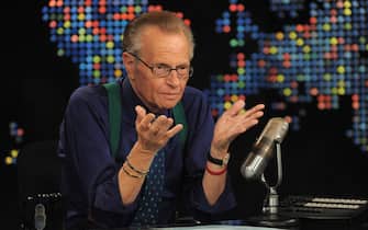 Larry King speaks during Larry King Live: Disaster in the Gulf Telethon held at CNN LA on June 21, 2010 in Los Angeles, California. 20096_003_0097.JPG