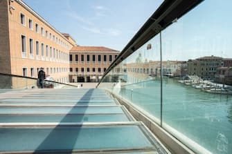 The Constitution Bridge of the Spanish architect Santiago Calatrava, completely deserted on the day of its patron Saint Mark, during the lockdown due to the Coronavirus (Covid-19). Venice (Italy), April 25th, 2020 (Photo by Marco Piraccini/Archivio Marco Piraccini/Mondadori Portfolio via Getty Images)