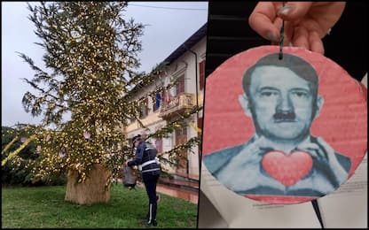 Prato, sull'albero di Natale a Montemurlo appesi simboli nazisti