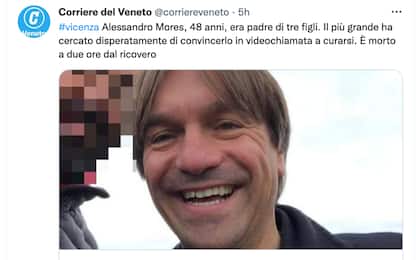Vicenza, no vax rifiuta di essere intubato e muore