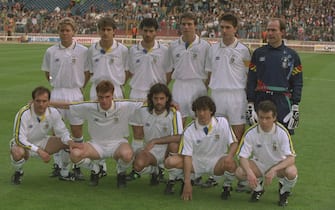 12 May 1993:  Team photo of the Parma side before the European Cup Winners Cup Final between Parma and Antwerp at Wembley Stadium in London. Parma won the match 3-1. \ Mandatory Credit: David  Cannon/Allsport