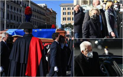 David Sassoli, Mattarella e von der Leyen ai funerali di Stato. FOTO