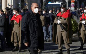 Funerali di Stato Sassoli Nicola Zingaretti, arriva alla basilica di Santa Maria degli Angeli e dei Martiri, per i funerali di Stato di David Sassoli, Roma, 14 gennaio 2022.
ANSA/ALESSANDRO DI MEO