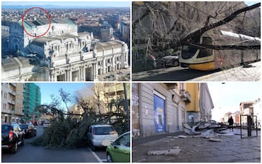 danni del vento a Milano