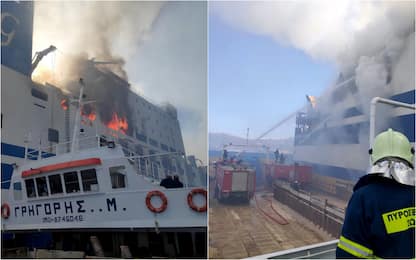 Incendio su traghetto fra Brindisi e Grecia: ci sono dispersi. VIDEO