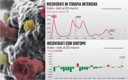 Covid, in calo terapie intensive. Aumento ricoveri in reparti ordinari
