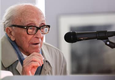 Author and concentration camp survivor Boris Pahor speaks during the opening of the exhibition 'Last Witnesses: Memories of the Fascist Camp Internees' at the Neugamme Concentration Camp Memorial in Hamburg, Germany, 25 June 2014. ANSA/AXEL HEIMKEN