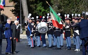 Italian President Sergio Mattarella and Italian Defense Minister Lorenzo Guerini (L)  walk to lay a wreath of flowers at the Altar of the Fatherland during the celebrations of Republic Day, in Rome, Italy, 02 June 2022. The anniversary marks the proclamation of the Italian Republic in 1946. 
ANSA/RICCARDO ANTIMIANI