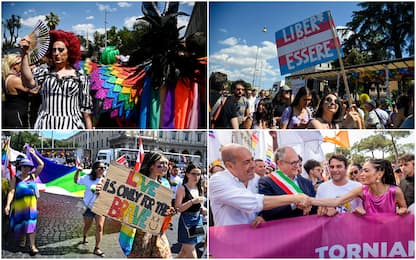 Pride, a Roma torna il corteo per i diritti Lgbt. FOTO