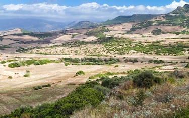 View of the countryside near Castelsardo, Sassari province, Sardinia, Italy, Europe.