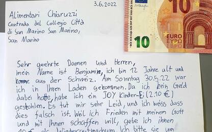 Bimbo svizzero ruba ovetto, poi scrive lettera di scuse al negoziante