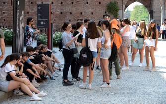 Milano, caldo e turisti per la citta (Milano - 2022-06-19, Maurizio Maule) p.s. la foto e' utilizzabile nel rispetto del contesto in cui e' stata scattata, e senza intento diffamatorio del decoro delle persone rappresentate