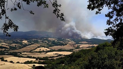 Cinigiano, incendio alle porte della città: evacuate 500 persone