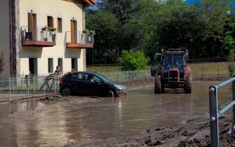 I danni a causa del maltempo con l'esondazione dal torrente Re, a Niardo (Brescia), 28 luglio 2022. ANSA/ PIERANGELO ORIZIO