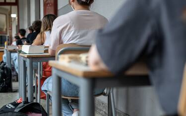 First day of high school exams: students engaged in the written Italian test. Milan (Italy), June 22nd, 2022