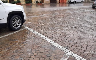 Foto pioggia da San Lorenzo in Campo, nel Senigalliese vicino zone colpite da maltempo.  Da Daniele Carotti