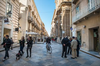 Italy, Sicily, Trapani, Corso Vittorio Emanuele. (Photo by Giovanni Mereghetti/Education Images/Universal Images Group via Getty Images)