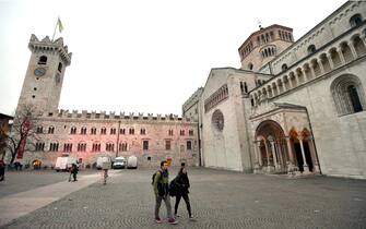 Piazza Duomo a Trento, 3 gennaio 2019. ANSA/DANIEL DAL ZENNARO