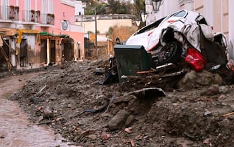 The damage caused by the landslide in Ischia, (Naples), 26 November 2022. This morning in Casamicciola Terme, on the island of Ischia, a landslide originated from the top of the Epomeo mountain at a height of about 780 meters. ANSA/ CIRO FUSCO