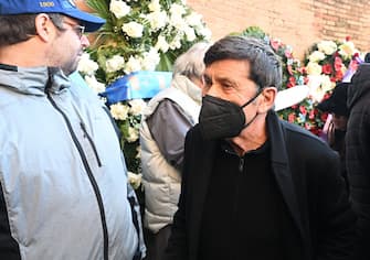 Italian singer, Gianni Morandi, during funerals ceremony of Sinisa Mihajlovic at Santa Maria degli Angeli in Rome, 19 December 2022. ANSA/CLAUDIO PERI 