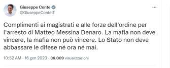 Il post di Giuseppe Conte