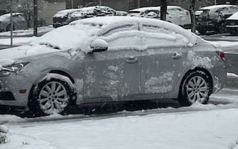 1240122838 Spring season snowstorm dropped around 8 centimeters of snow in Toronto, Ontario, Canada, on April 18, 2022. (Photo by Creative Touch Imaging Ltd./NurPhoto via Getty Images)