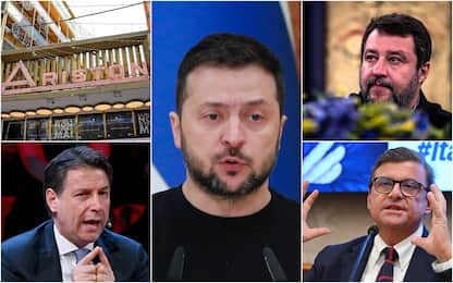 Zelensky a Sanremo, reazioni e polemiche: da Salvini a Conte