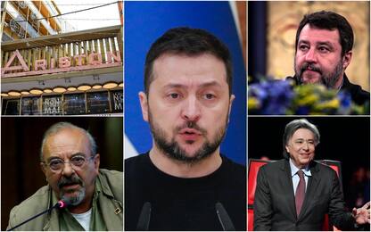 Zelensky a Sanremo, reazioni e polemiche: da Salvini a Di Battista