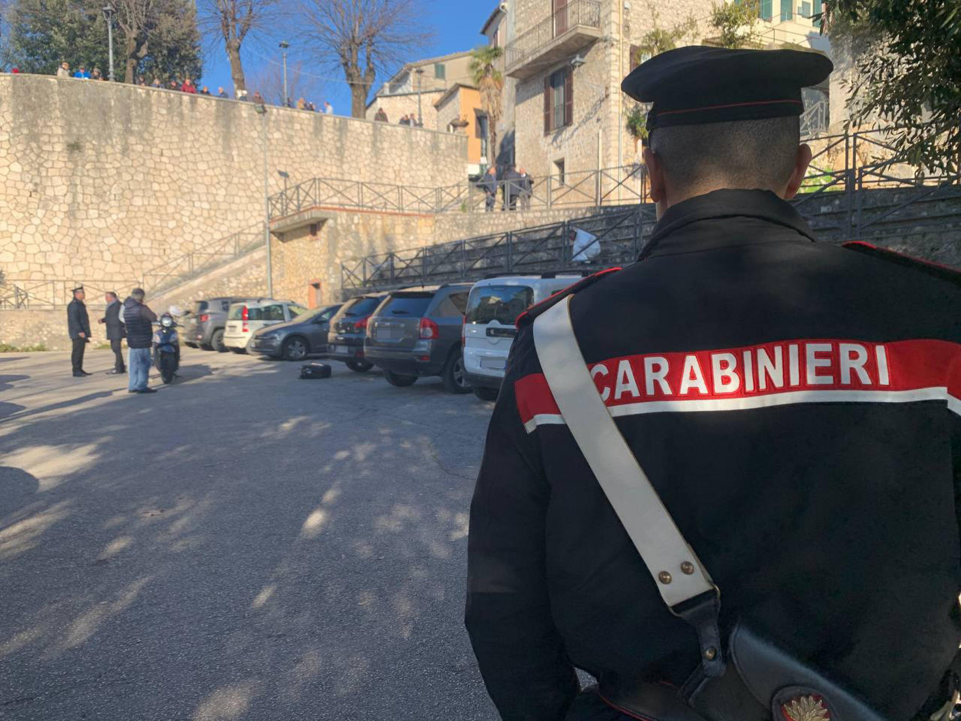 Il luogo della sparatoria ad Alatri