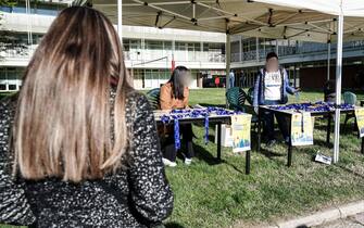 Forum sul presente e il futuro dell'educazione alla cittadinanza Apertura Forum sul presente e il futuro dell'educazione alla cittadinanza e ai diritti umani in Europa con i giovani, organizzato dal Consiglio d'Europa, dal Dipartimento per le Politiche Giovanili e il Servizio Civile Universale e il Ministero dell'Istruzione. Torino, 11 aprile 2022 ANSA/JESSICA PASQUALON