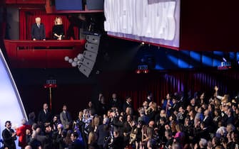 Mattarella Sanremo - Il Presidente della Repubblica Sergio Mattarella interviene alla LXXIII edizione del Festival di Sanremo, oggi 7 febbraio 2023.
(Foto di Paolo Giandotti - Ufficio per la Stampa e la Comunicazione della Presidenza della Repubblica)