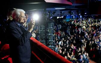 Mattarella Sanremo - Il Presidente della Repubblica Sergio Mattarella interviene alla LXXIII edizione del Festival di Sanremo, oggi 7 febbraio 2023.
(Foto di Paolo Giandotti - Ufficio per la Stampa e la Comunicazione della Presidenza della Repubblica)