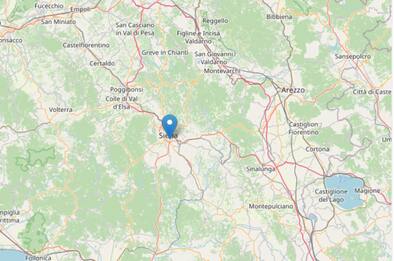 Terremoto a Siena, scossa di magnitudo 3.5 avvertita dalla popolazione