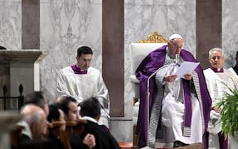 Pope Francis on occasion of the Ash Wednesday mass in Santa Sabina Basilica opening Lent, the forty-day period of abstinence and deprivation for Christians before Holy Week and Easter, Rome, 22 February 2023. ANSA/CLAUDIO PERI