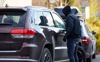 Car thief while stealing a car as a car theft