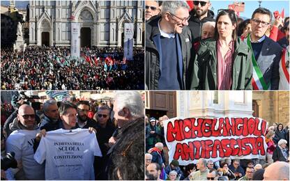 Firenze, al corteo antifascista anche Elly Schlein e Conte. FOTO