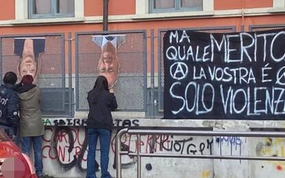 Striscione contro Valditara e Meloni, preside: "No logiche violente"