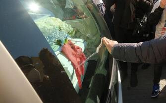 Rosa Alfieri, crowd at funeral in Grumo Nevano for 23-year-old strangled by neighbour Elpidio D'Ambra, 31, now in prison for murder