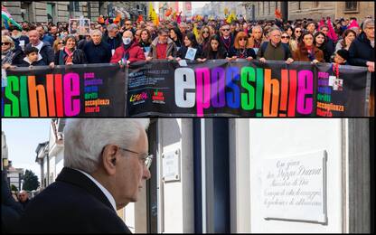 Vittime mafia, manifestazione a Milano. Mattarella a Casal di Principe