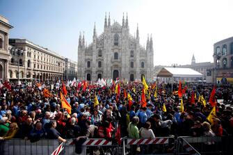 Manifestazione in ricordo delle vittime innocenti delle mafie a Milano, 3 febbraio 2023.ANSA/MOURAD BALTI TOUATI

