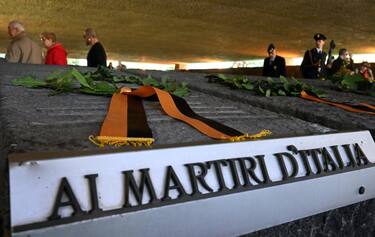 Le Fosse Ardeatine a Roma nel giorno della commemorazione dellÕeccidio, 24 marzo 2023. ANSA/CLAUDIO PERI 