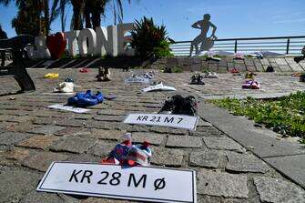 Un momento dell'iniziativa a Crotone per ricordare le vittime del naufragio di Cutro, 26 Marzo 2023. ANSA/GIUSEPPE PIPITA