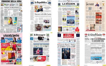 Le prime pagine dei quotidiani di oggi 26 marzo: la rassegna stampa